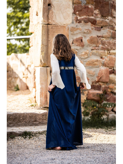 Trollfelsen Mittelalter Gewandung Leonardo Carbone Kinderkleid Piccola Donna Blau Natur7